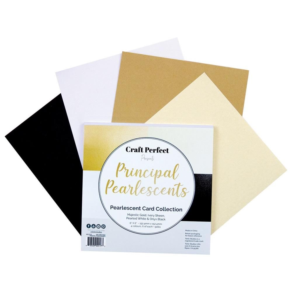 Craft Perfect Pearlescent Cardstock 6"X6" 24/Pkg - Honey Bee Stamps