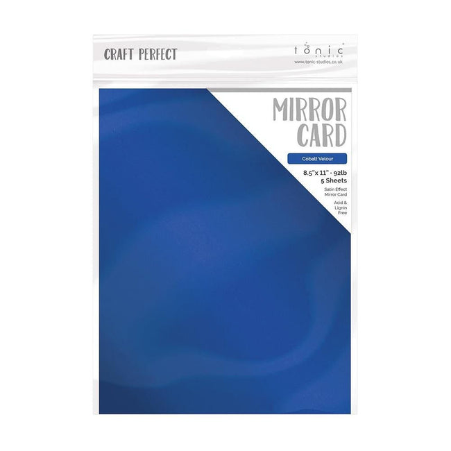 Craft Perfect Satin Effect Mirror Card - 8.5x11 5/pkg - Colbalt Velour - Honey Bee Stamps