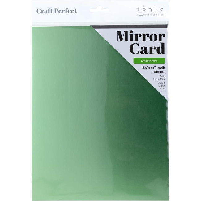 Craft Perfect Satin Effect Mirror Card - 8.5x11 5/pkg - Smooth Mint - Honey Bee Stamps