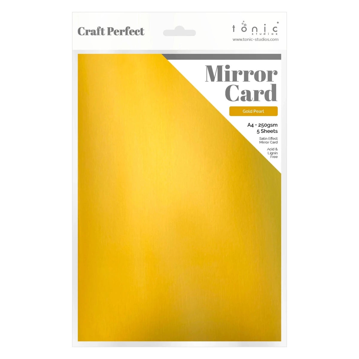 Craft Perfect Satin Mirror Card - 8.5x11 5/pkg Gold Pearl - Honey Bee Stamps