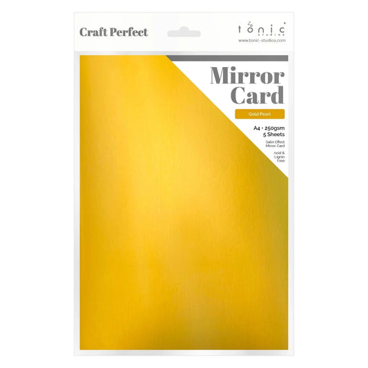 Craft Perfect Satin Mirror Card - 8.5x11 5/pkg Gold Pearl - Honey Bee Stamps