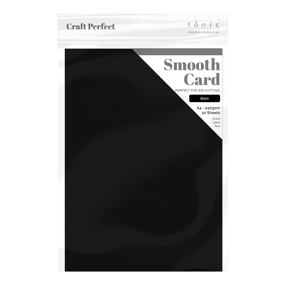 Craft Perfect Smooth Card - A4-300gsm 10 Pack - Jet Black - Honey Bee Stamps