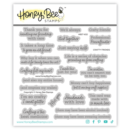 Crafty Friends - 6x6 Photopolymer Stamp Set - Honey Bee Stamps