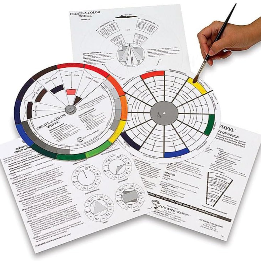Create - A - Color Wheel - 9 - 1/4" (Black & White) - Honey Bee Stamps