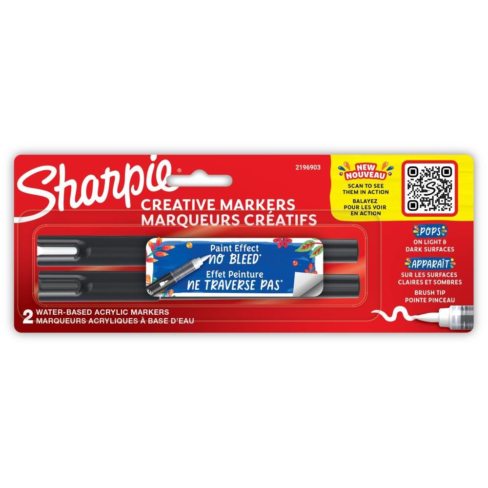 Creative Markers by Sharpie - Black and White Brush Tip - Honey Bee Stamps