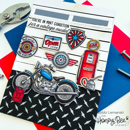 Dad's Garage - 4x6 Photopolymer Stamp Set - Honey Bee Stamps