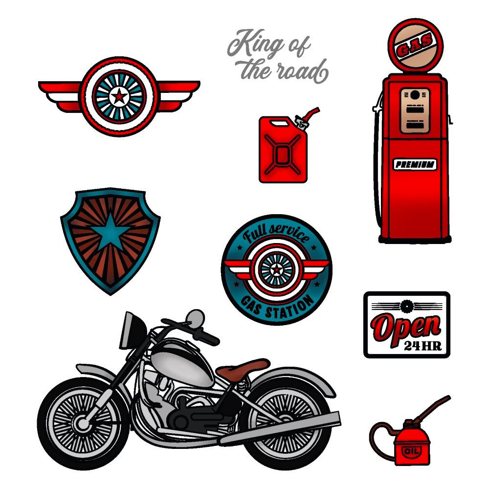 Dad's Garage - 4x6 Photopolymer Stamp Set - Honey Bee Stamps