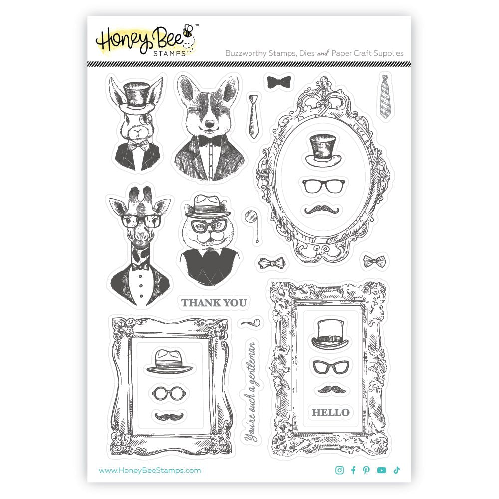 Dapper Decor - 6x8 Rubber Cling Stamp Set - Honey Bee Stamps