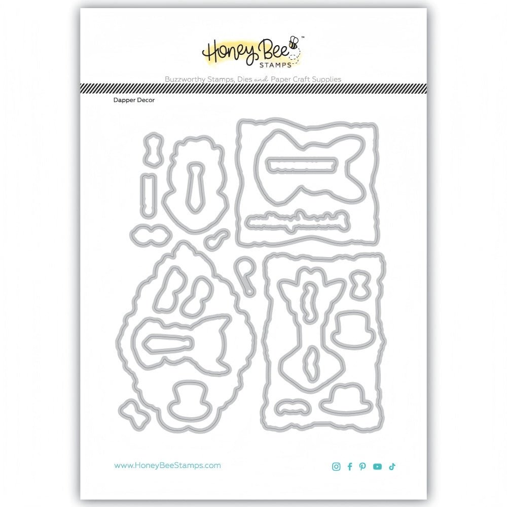 Dapper Decor - Honey Cuts Coordinating Dies - Honey Bee Stamps
