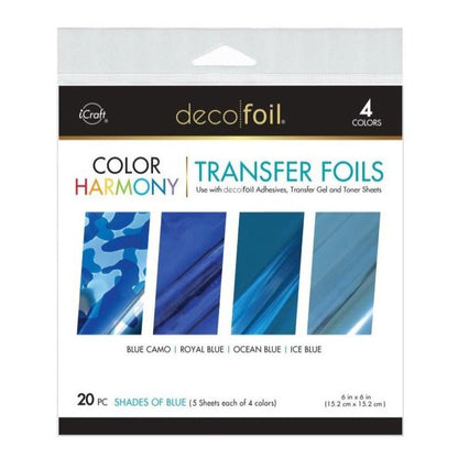 Deco Foil Color Of Harmony Transfer Foils - Shades Of Blue 20 pc - Honey Bee Stamps