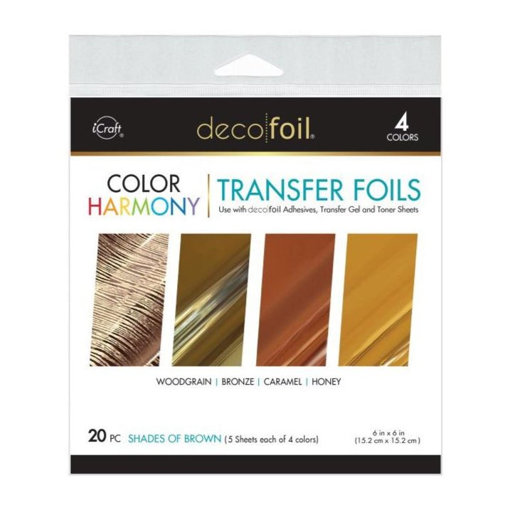Deco Foil Color Of Harmony Transfer Foils - Shades Of Brown 20 pc - Honey Bee Stamps