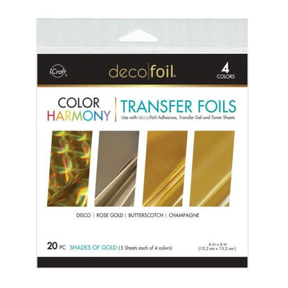 Deco Foil Color Of Harmony Transfer Foils - Shades Of Gold 20 pc - Honey Bee Stamps