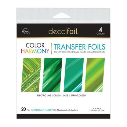 Deco Foil Color Of Harmony Transfer Foils - Shades Of Green 20 pc - Honey Bee Stamps