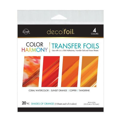 Deco Foil Color Of Harmony Transfer Foils - Shades Of Orange 20 pc - Honey Bee Stamps