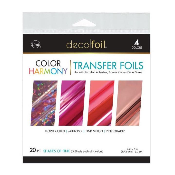 Deco Foil Color Of Harmony Transfer Foils - Shades Of Pink 20 pc - Honey Bee Stamps