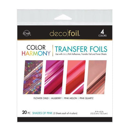 Deco Foil Color Of Harmony Transfer Foils - Shades Of Pink 20 pc - Honey Bee Stamps