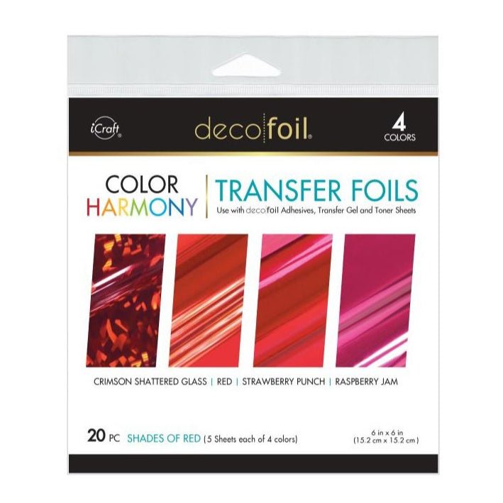 Deco Foil Color Of Harmony Transfer Foils - Shades Of Red 20 pc - Honey Bee Stamps