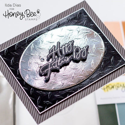 Diamond Plate Background Stencil - Honey Bee Stamps