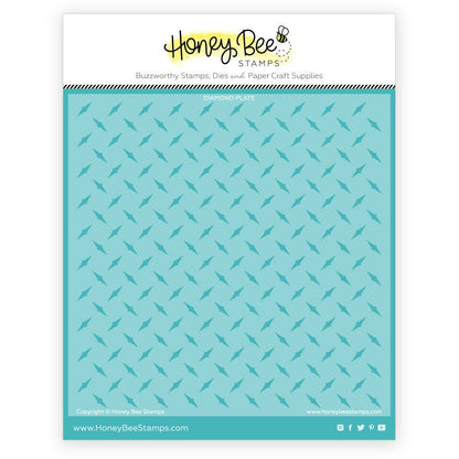 Diamond Plate Background Stencil - Honey Bee Stamps