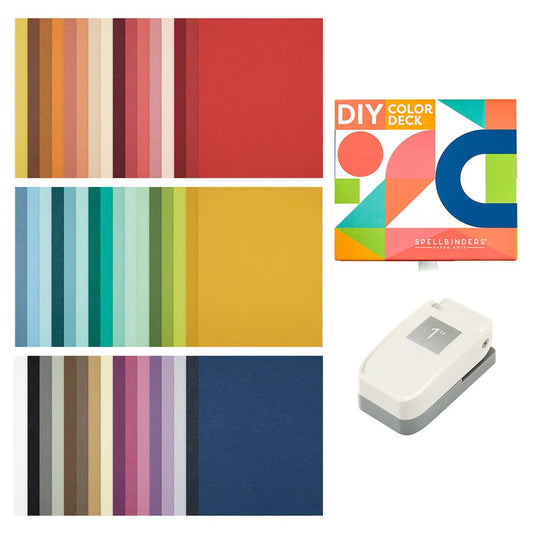 DIY Color Deck Builder Bundle - Box, Cards, 1" Paper Punch and Cardstock - Honey Bee Stamps