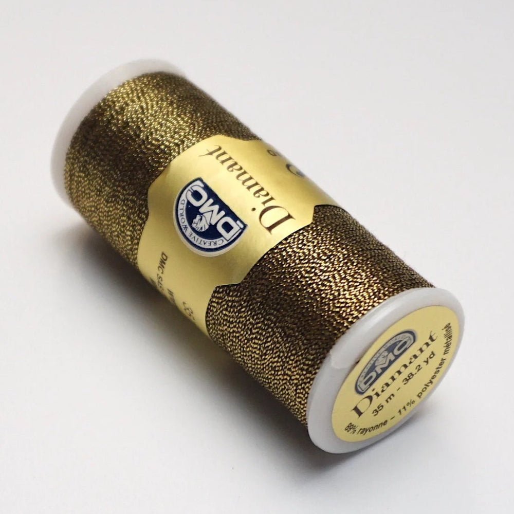 DMC Diamant Metallic Thread 38.2yd - Gold & Black - Honey Bee Stamps