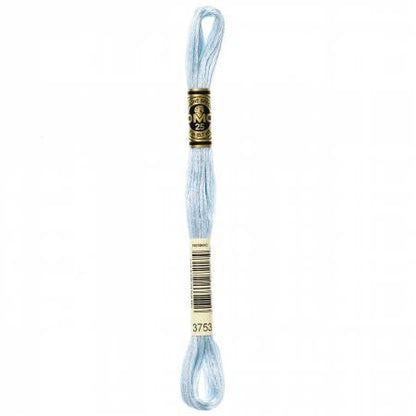 DMC Embroidery Floss, 6 - Strand - Antique Blue Ultra Very Light 3753 - Honey Bee Stamps