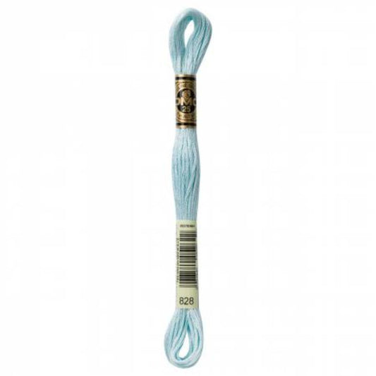 DMC Embroidery Floss, 6 - Strand - Blue Ultra Very Light 828 - Honey Bee Stamps