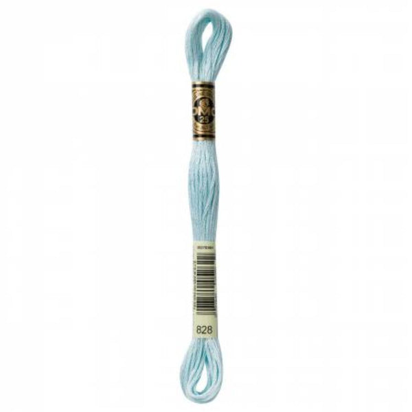 DMC Embroidery Floss, 6-Strand - Blue Ultra Very Light #828