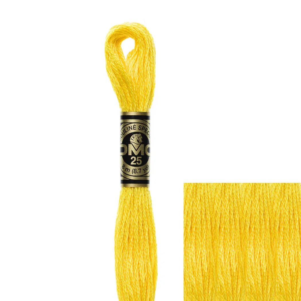 DMC Embroidery Floss, 6 - Strand - Bright Canary 973 - Honey Bee Stamps
