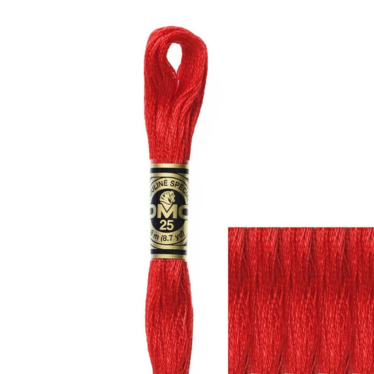 DMC Embroidery Floss, 6 - Strand - Bright Red 666 - Honey Bee Stamps