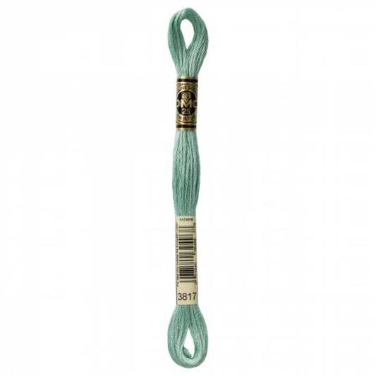 DMC Embroidery Floss, 6 - Strand - Celadon Green Light 3817 - Honey Bee Stamps