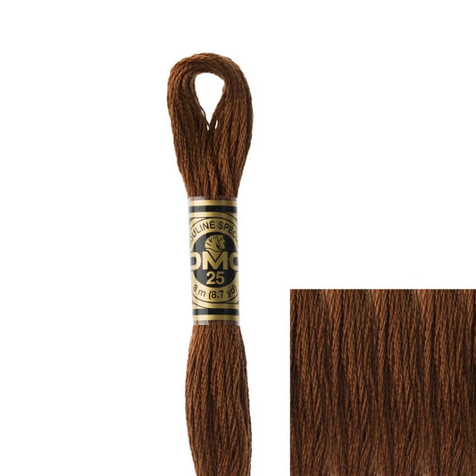 DMC Embroidery Floss, 6 - Strand - Coffee Brown Dark 801 - Honey Bee Stamps