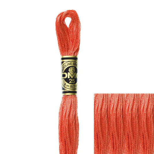 DMC Embroidery Floss, 6 - Strand - Coral 351 - Honey Bee Stamps