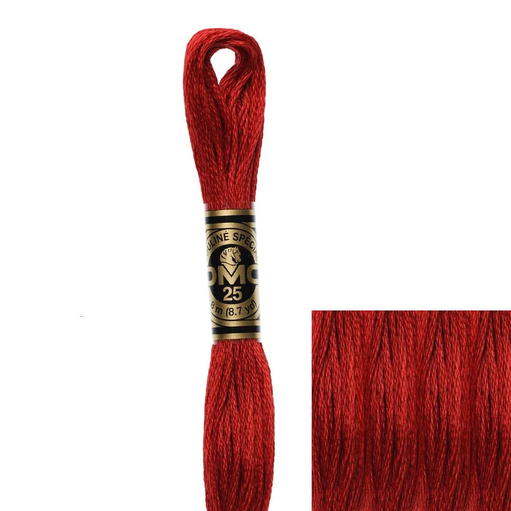 DMC Embroidery Floss, 6 - Strand - Coral Red Very Dark 817 - Honey Bee Stamps