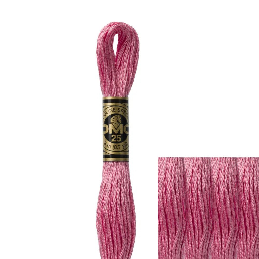 DMC Embroidery Floss, 6 - Strand - Dusty Rose Medium 962 - Honey Bee Stamps