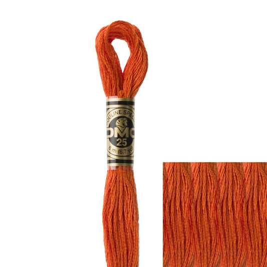 DMC Embroidery Floss, 6 - Strand - Orange Spice Dark 720 - Honey Bee Stamps