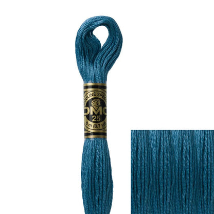 DMC Embroidery Floss, 6 - Strand - Peacock Blue Dark 806 - Honey Bee Stamps