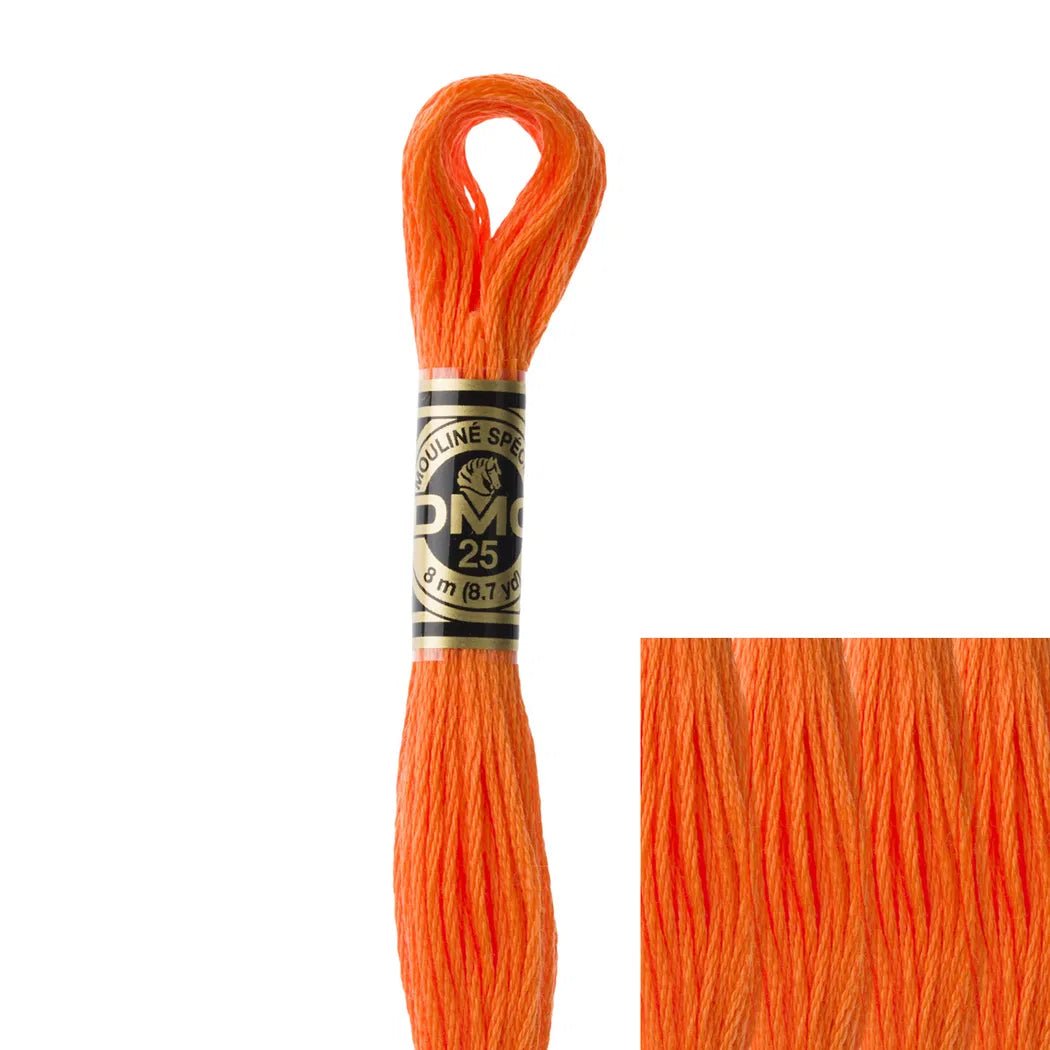 DMC Embroidery Floss, 6 - Strand - Pumpkin Light 970 - Honey Bee Stamps