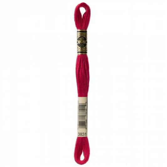 DMC Embroidery Floss, 6 - Strand - Raspberry Dark 3831 - Honey Bee Stamps
