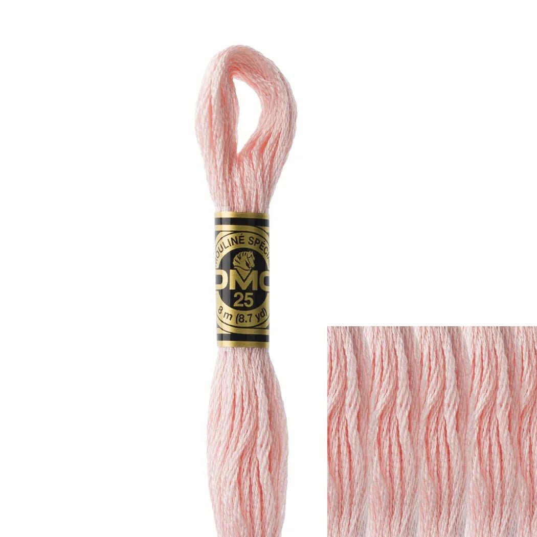 DMC Embroidery Floss, 6 - Strand - Shell Pink Very Light 225 - Honey Bee Stamps