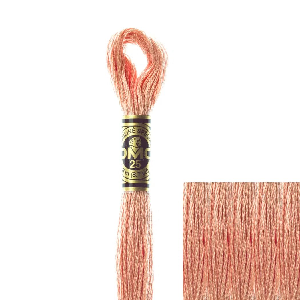 DMC Embroidery Floss, 6 - Strand - Terra Cotta Very Light 758 - Honey Bee Stamps