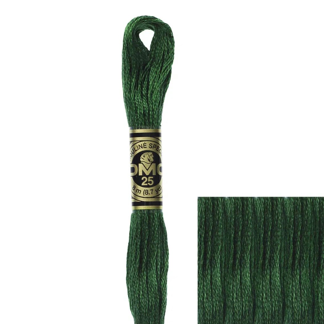 DMC Embroidery Floss, 6 - Strand - Very Dark Hunter Green 895 - Honey Bee Stamps