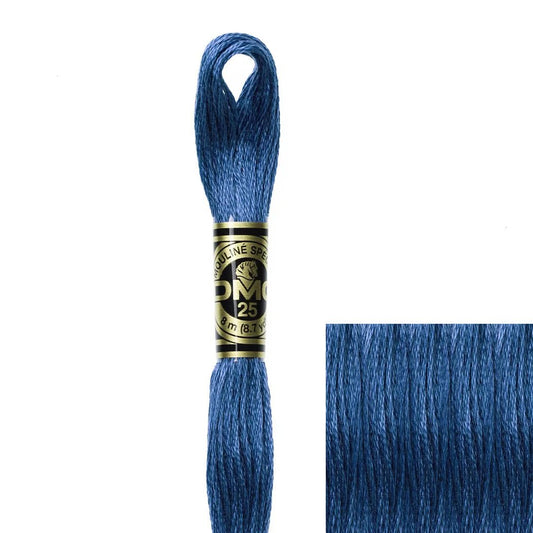 DMC Embroidery Floss, 6 - Strand - Wedgewood Blue Medium 517 - Honey Bee Stamps