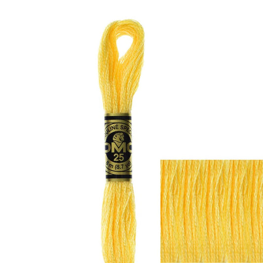 DMC Embroidery Floss, 6 - Strand - Yellow Pale 744 - Honey Bee Stamps