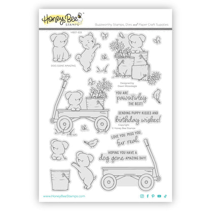 Dog Gone Amazing - 6x8 Photopolymer Stamp Set - Honey Bee Stamps