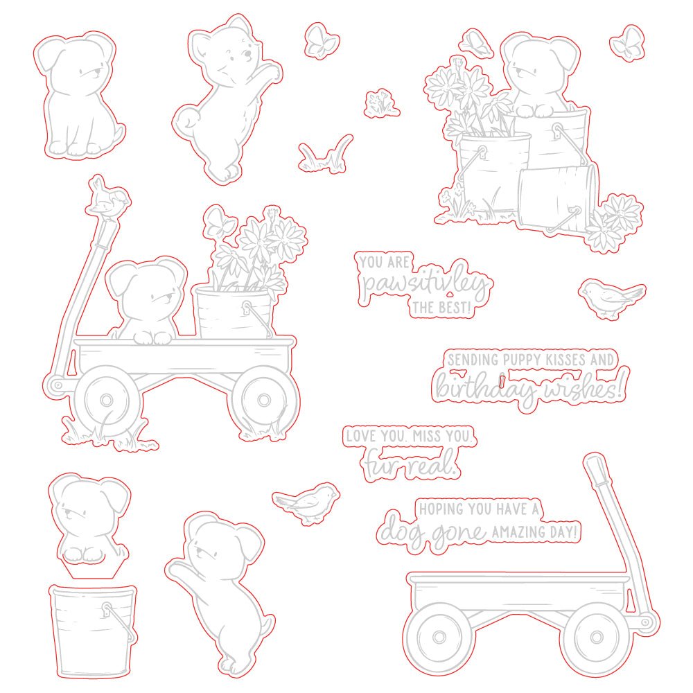 Dog Gone Amazing - Honey Cuts - Coordinating Dies - Honey Bee Stamps