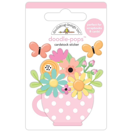 Doodlebug Doodle - Pops 3D Stickers - Cup Of Cheer, Butterfly Kisses - Honey Bee Stamps