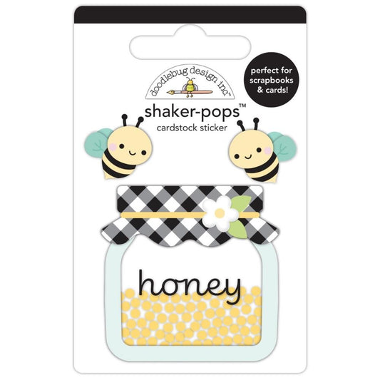 Doodlebug Doodle - Pops 3D Stickers - Honey Bees - Honey Bee Stamps