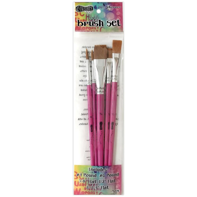 Dyan Reaveley's Dylusions Brush Set 5/Pkg - Honey Bee Stamps