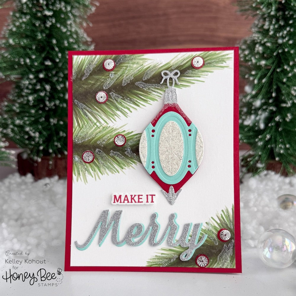 Season To Sparkle Card Kit - Make It Merry Ornament Sample Card by Kelley Kohout
